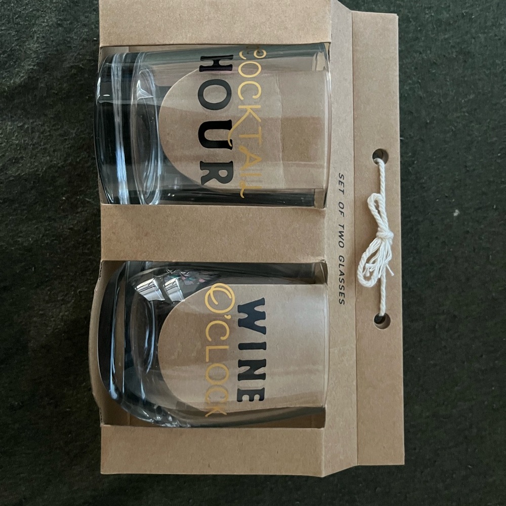 Demdaco Clear Glass Pair